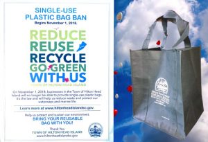 Image of Plastic Bag Ban Flyer and Free Tote from HHIREB