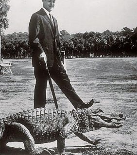 Charles Fraser Walking with one of our HHI gators