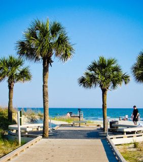 Entrance to Coligny Beach now