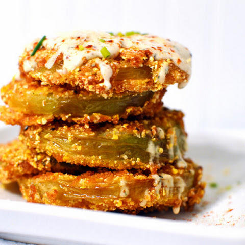 Fabulous Fried Green Tomatoes with Horseradish Cream